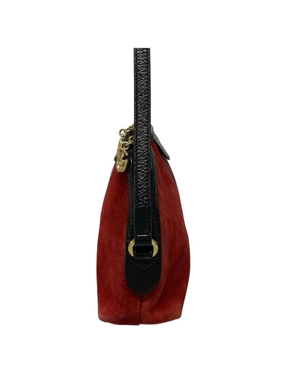 Authentic GUCCI Ophidia Suede Patent Leather Canvas Shoulder Bag br484-120725 - Picture 4 of 16